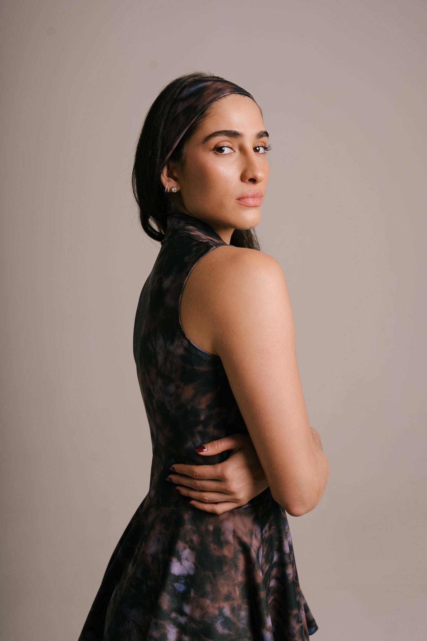 Vestido purple print