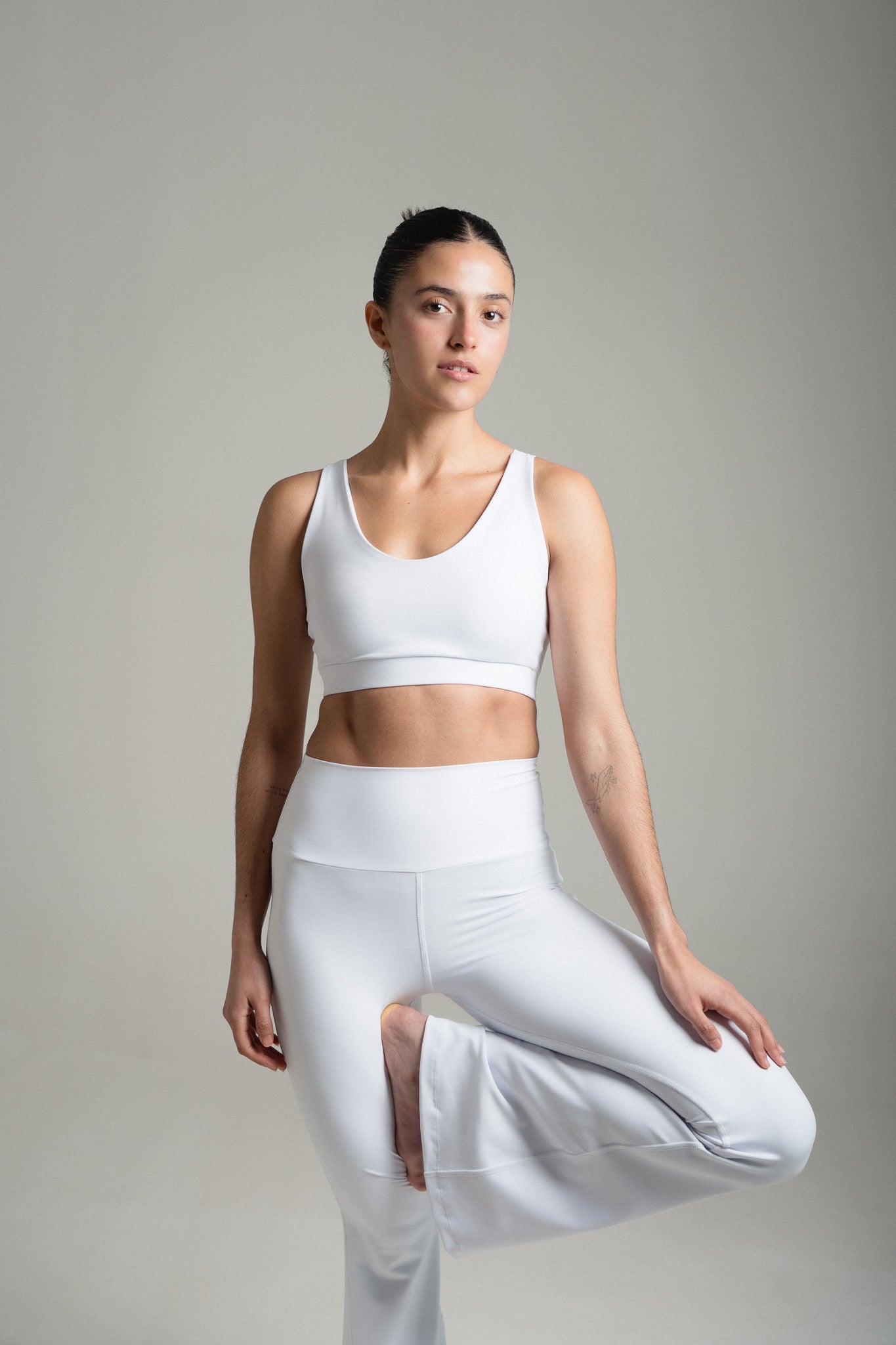 Legging blanco flare