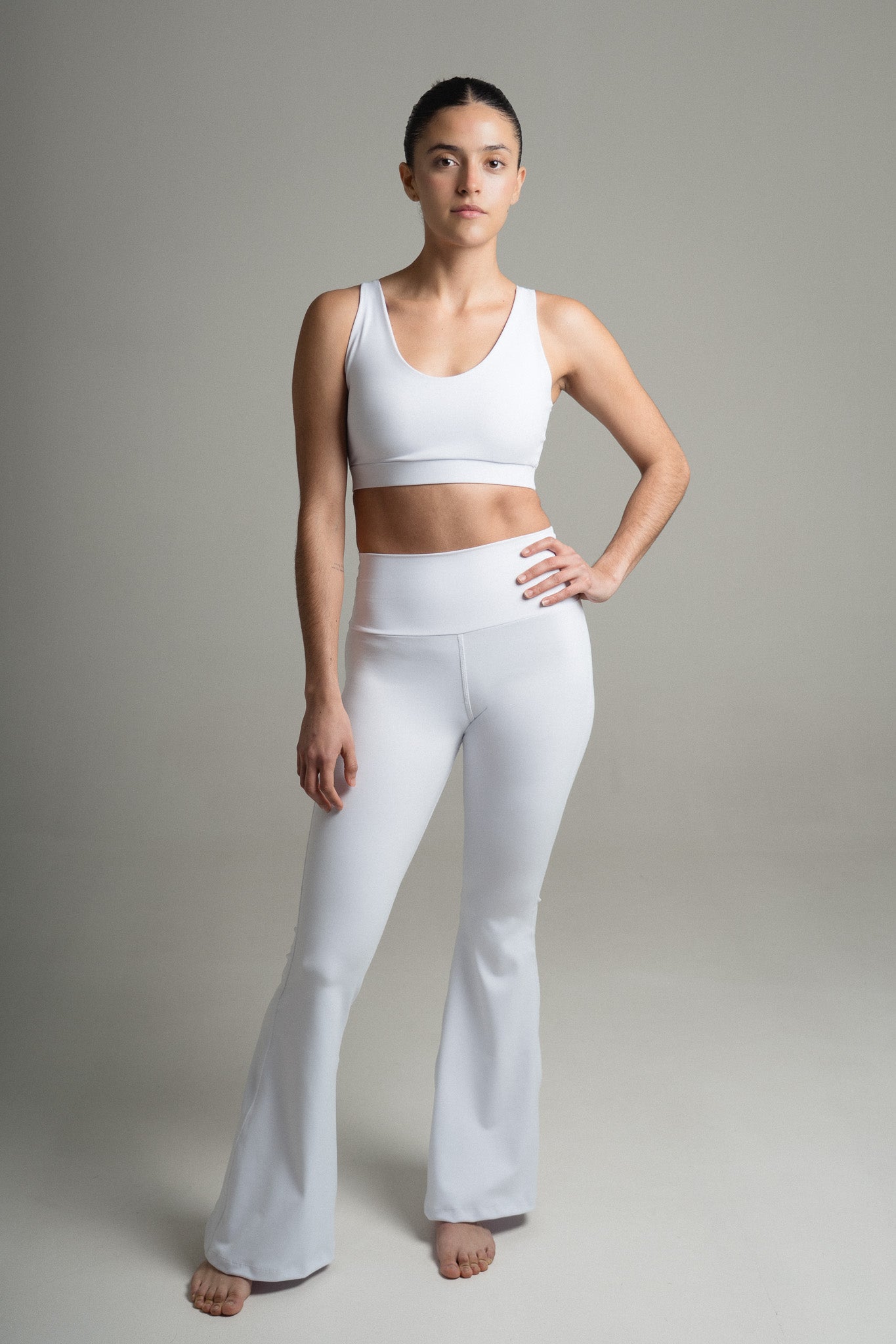 Legging blanco flare
