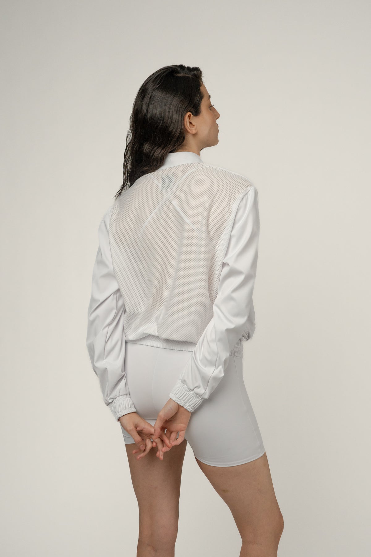 Chamarra bomber blanca